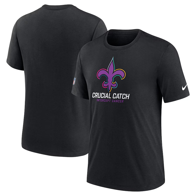 Men's New Orleans Saints Black 2024 Crucial Catch T-Shirt