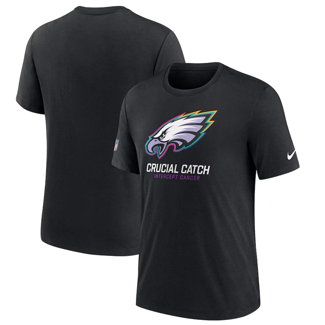 Men's Philadelphia Eagles Black 2024 Crucial Catch T-Shirt