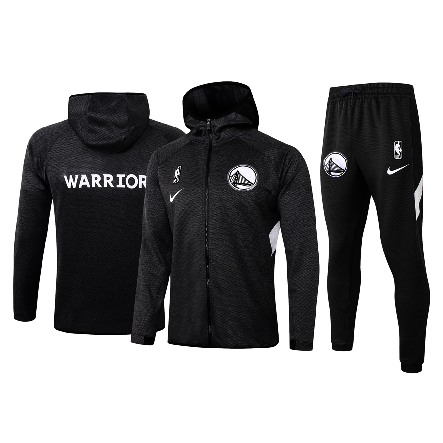 Men's Golden State Warriors Black Warmup Hoodie suit