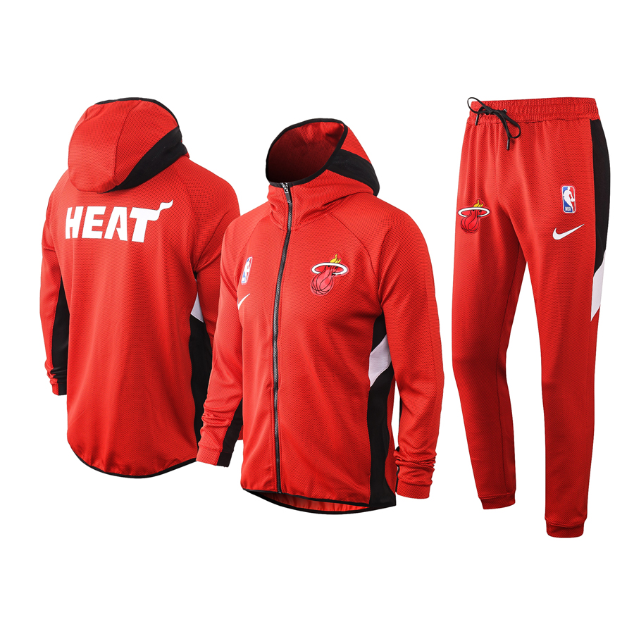 Men's Miami Heat Red Warmup Hoodiesuit