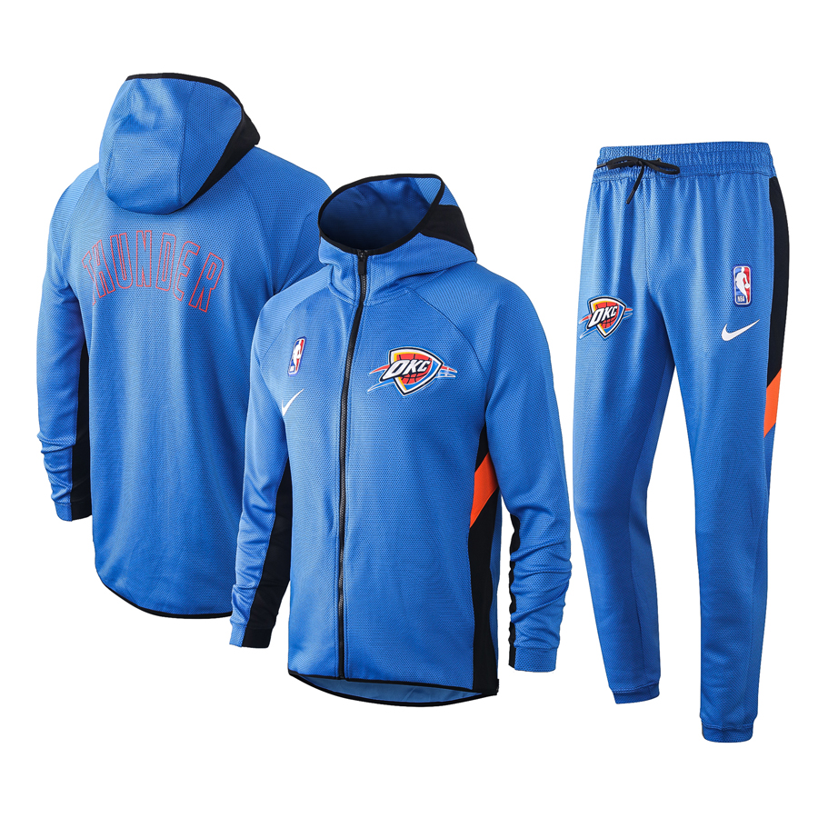 Men's Oklahoma City Thunder Blue Warmup Hoodiesuit