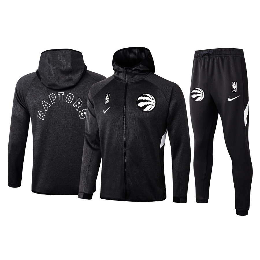 Men's Toronto Raptors Black Warmup Hoodiesuit