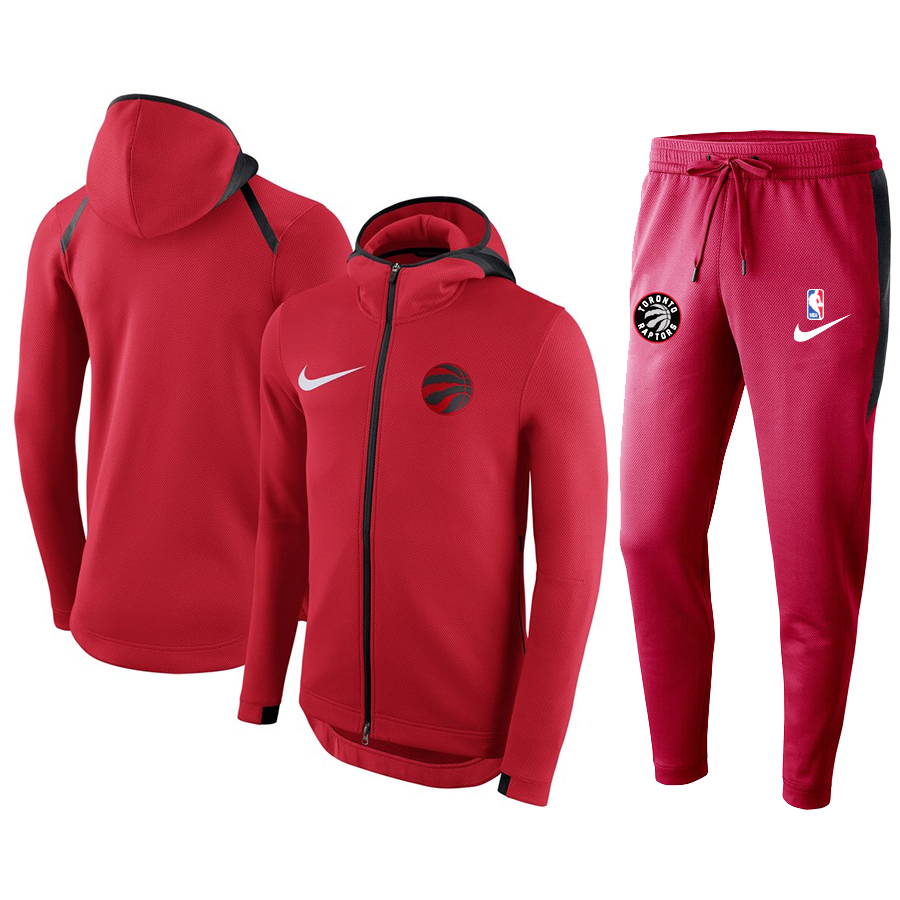 Men's Toronto Raptors Warmup Red Hoodiesuit