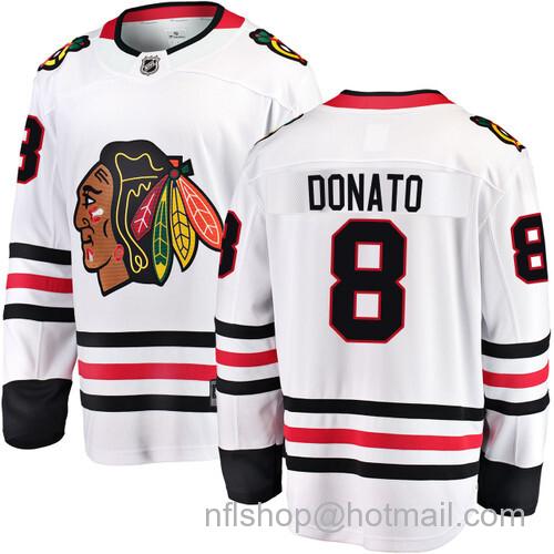 Ryan Donato Chicago Blackhawks Road White Breakaway Jersey