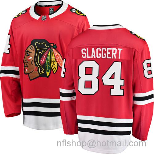 Landon Slaggert Chicago Blackhawks Home Red Breakaway Jersey