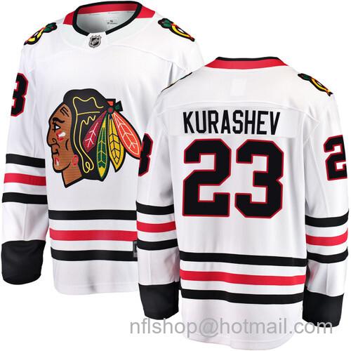 Philipp Kurashev Chicago Blackhawks Road White Breakaway Jersey