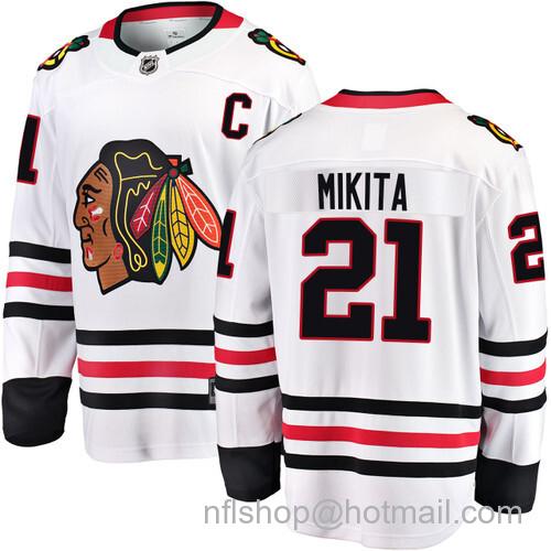 Stan Mikita Chicago Blackhawks Road White Breakaway Jersey