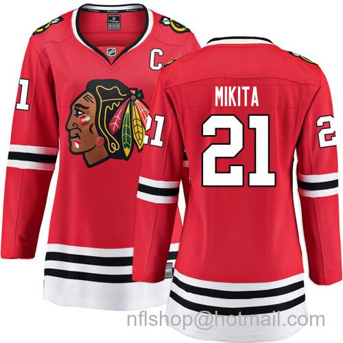 Stan Mikita Chicago Blackhawks Women's Home Red Breakaway Jersey