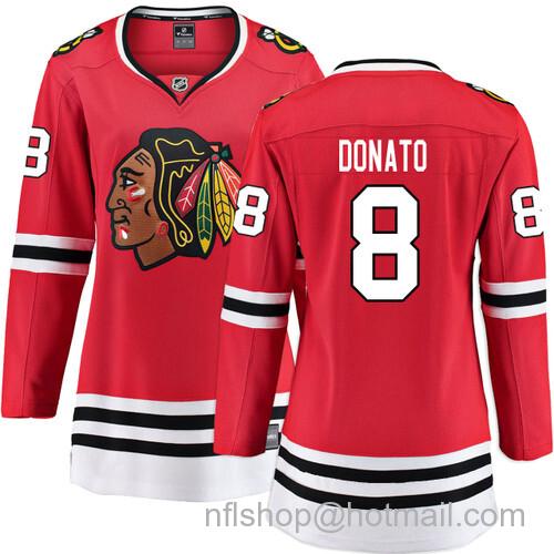 Ryan Donato Chicago Blackhawks Women's Home Red Breakaway Jersey