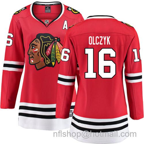 Eddie Olczyk Chicago Blackhawks Women's Home Red Breakaway Jersey