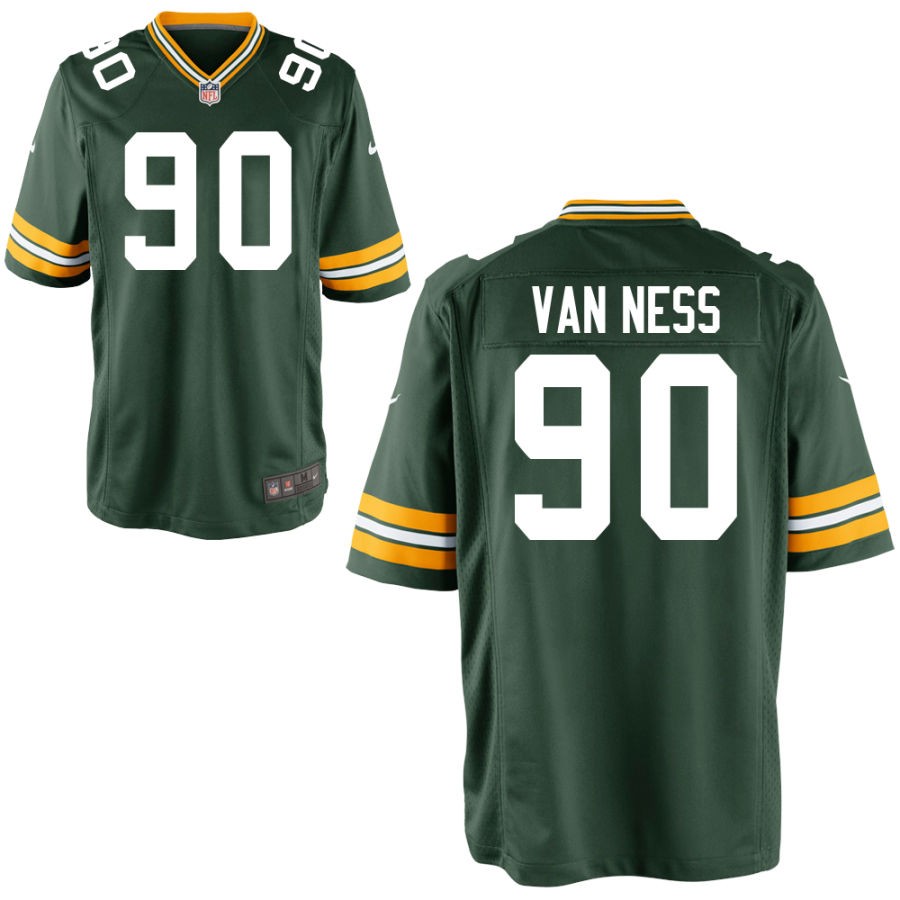 Youth Green Bay Packers #90 Lukas Van Ness Green Game Stitched Jersey