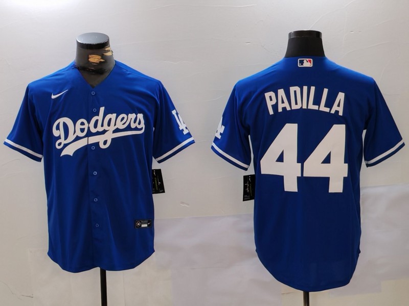 Men's Los Angeles Dodgers #44 Vicente Padilla Blue Cool Base Stitched Jersey