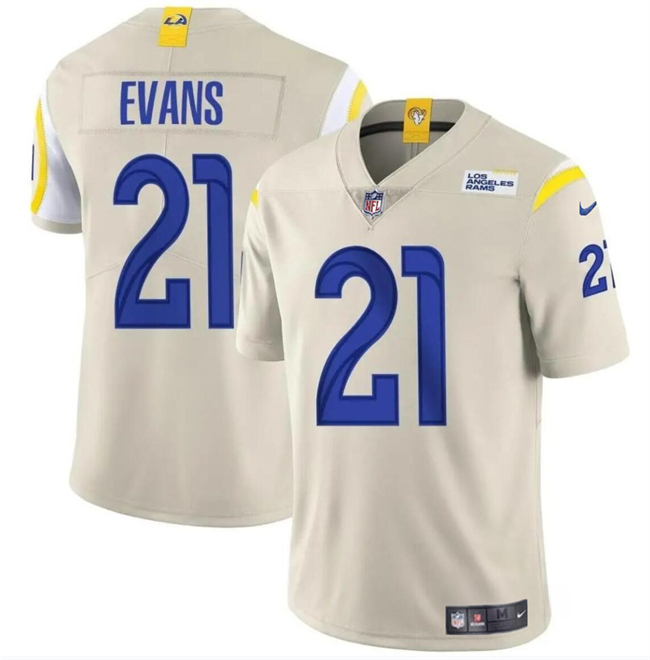 Men's Los Angeles Rams #21 Zach Evans Bone 2024 Vapor Untouchable Stitched Football Jersey