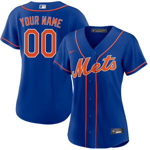 New York Mets Women's Personalized Alternate Royal Jersey by Nike