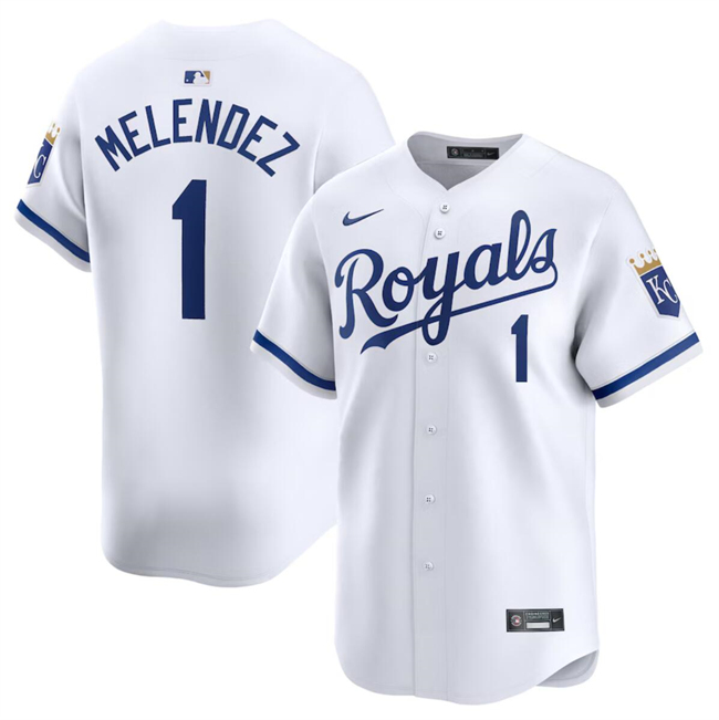 Youth Kansas City Royals #1 MJ Melendez White 2024 Home Limited Stitched Baseball Jersey