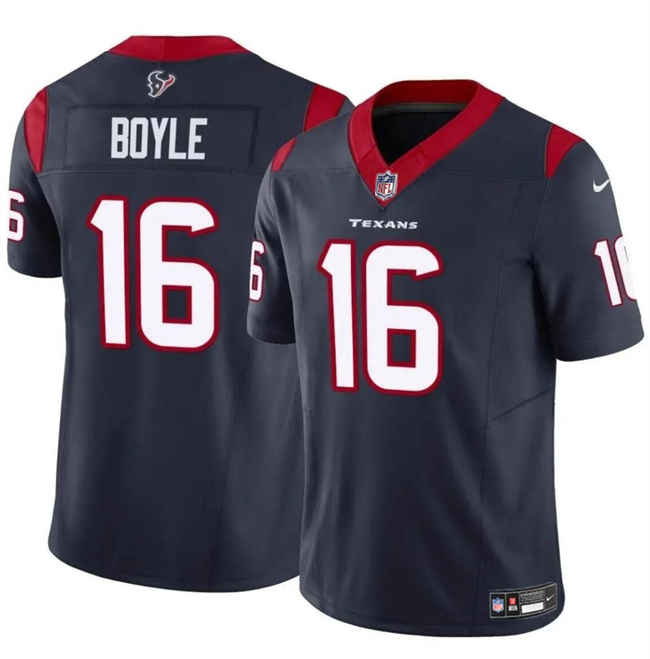 Youth Houston Texans #16 Tim Boyle Navy 2024 Vapor F.U.S.E. Limited Stitched Football Jersey