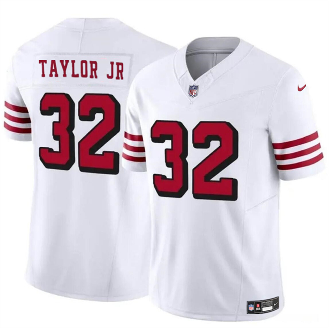 Youth San Francisco 49ers #32 Patrick Taylor Jr New White 2024 F.U.S.E. Vapor Untouchable Limited Stitched Football Jersey