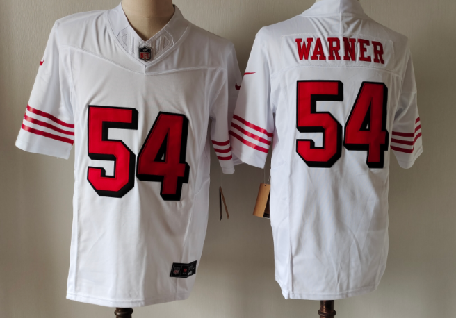 Men's San Francisco 49ers #54 Fred Warner New White F.U.S.E. Vapor Untouchable Limited Stitched Football Jersey