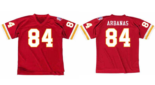 Men's Kansas City Chiefs #84 Fred Arbanas Red 1969 Throwback Stitched Football Jersey