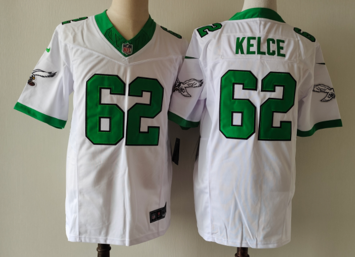 Men's Philadelphia Eagles #62 Jason Kelce White F.U.S.E. Vapor Untouchable Stitched Football Jersey