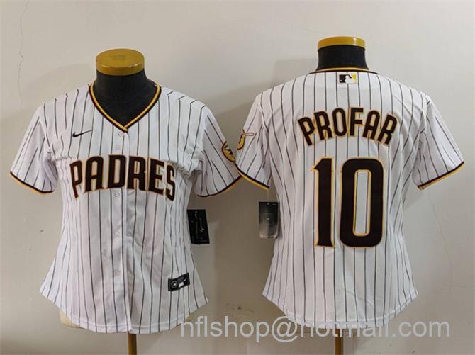 Youth San Diego Padres #10 Jurickson Profar White Stitched Baseball Jersey