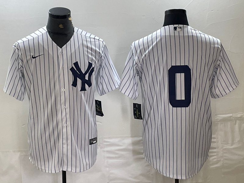 Men's New York Yankees #0 Marcus Stroman No Name White Cool Base Stitched Jersey