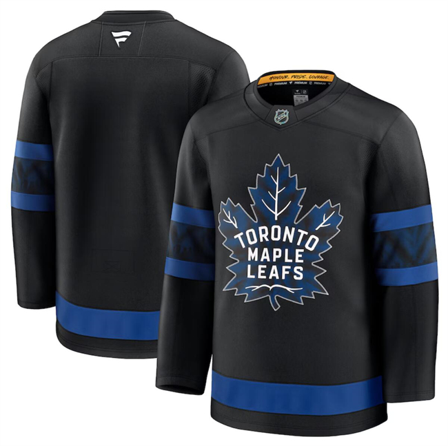 Men's Toronto Maple Leafs Blank Black 2024-25 Stitched Hockey Jersey