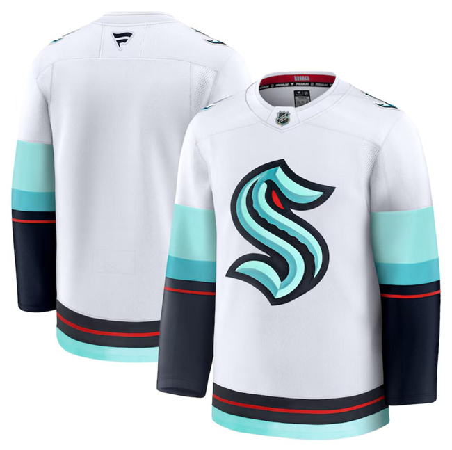 Men's Seattle Kraken Blank White 2024-25 Stitched Hockey Jersey