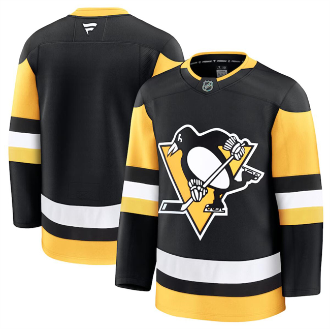 Men's Pittsburgh Penguins Blank Black 2024-25 Stitched Hockey Jersey