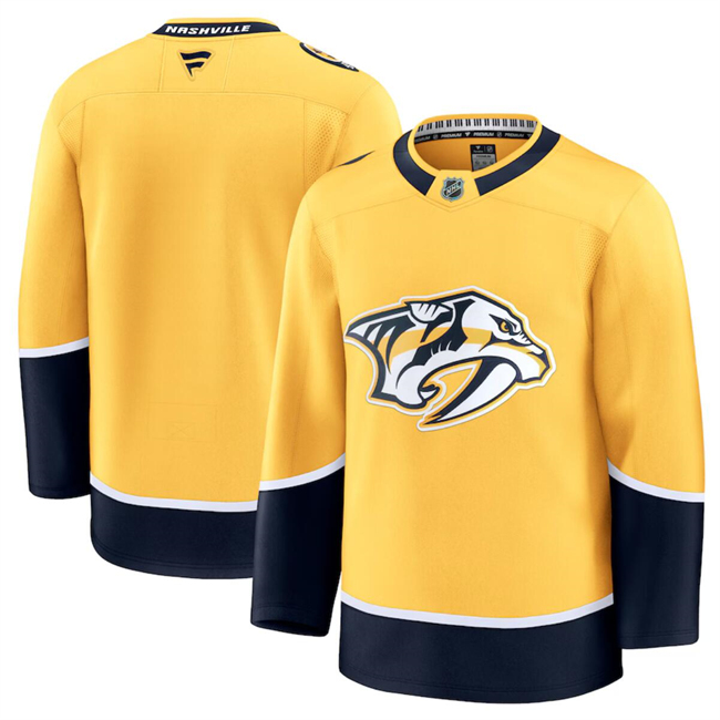 Men's Nashville Predators Blank Gold 2024-25 Stitched Hockey Jersey