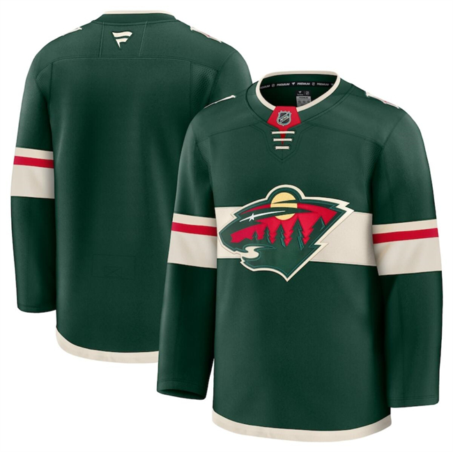 Men's Minnesota Wild Blank Green 2024-25 Stitched Hockey Jersey