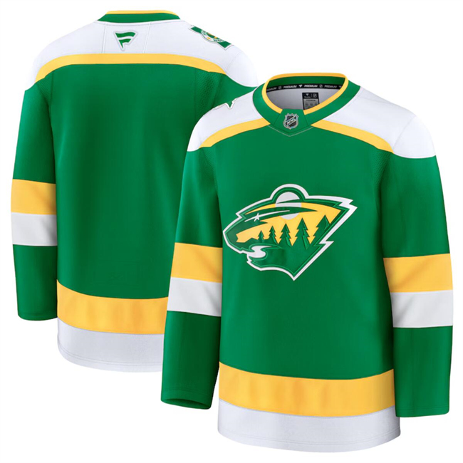 Men's Minnesota Wild Blank Green 2024-25 Stitched Hockey Jersey (1)