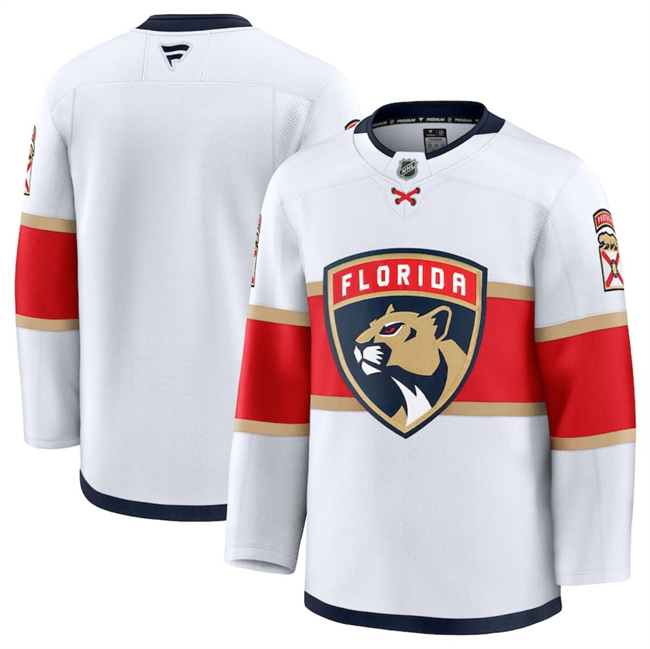 Men's Florida Panthers Blank White 2024-25 Stitched Hockey Jersey