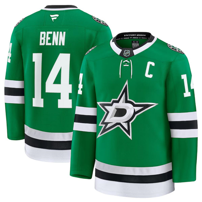 Men's Dallas Stars #14 Jamie Benn Green 2024-25 Stitched Hockey Jersey