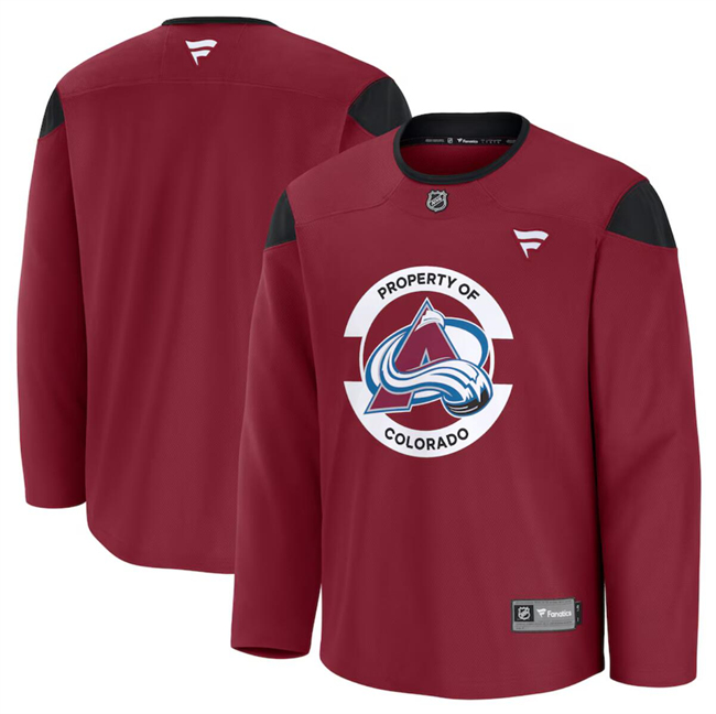 Men's Colorado Avalanche Burgundy 2024-25 Team Practice Stitched Jersey