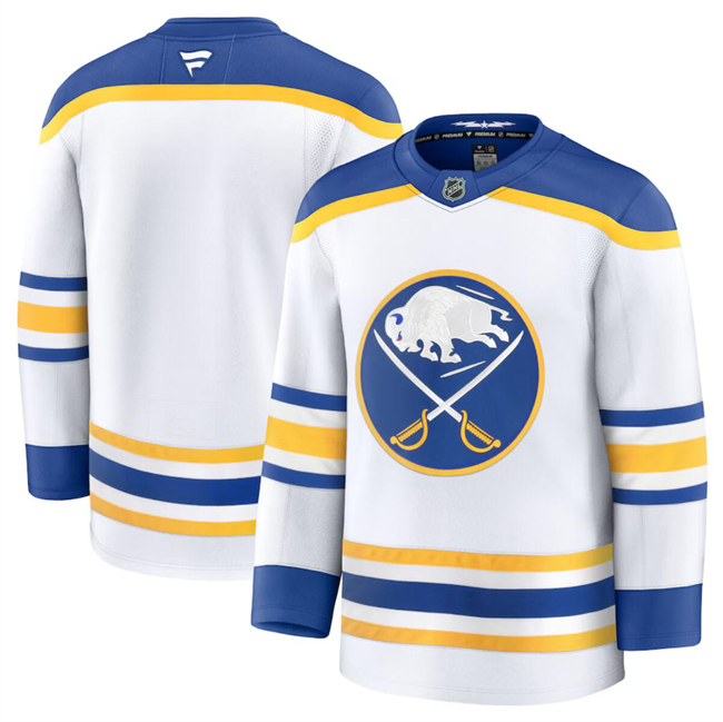 Men's Buffalo Sabres Blank White 2024-25 Stitched Hockey Jersey