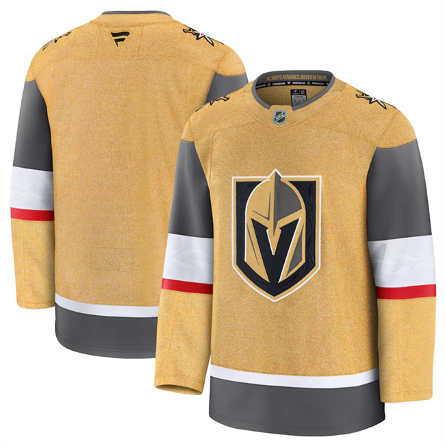 Men's Vegas Golden Knights Blank Gold 2024-25 Home Stitched Hockey Jersey