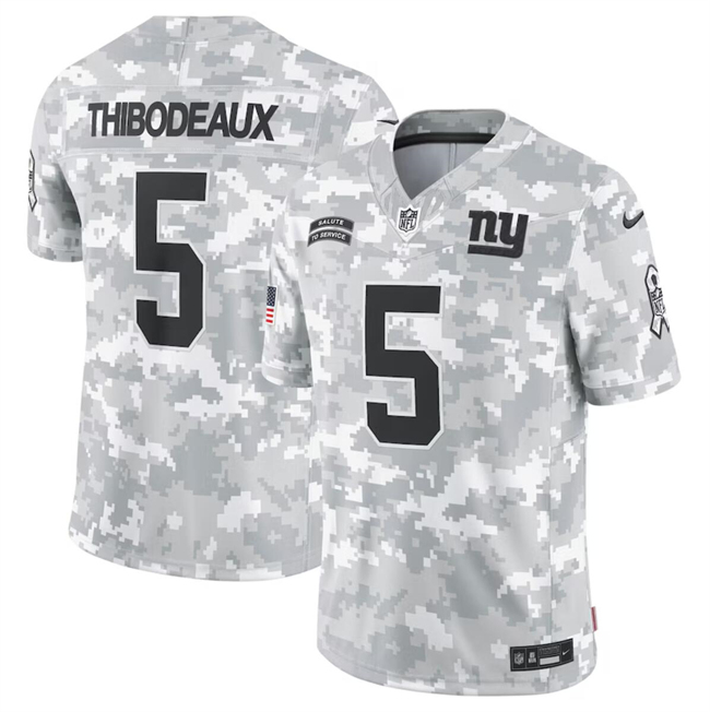 Men's New York Giants #5 Kayvon Thibodeaux 2024 F.U.S.E Arctic Camo Salute to Service Limited Stitched Football Jersey