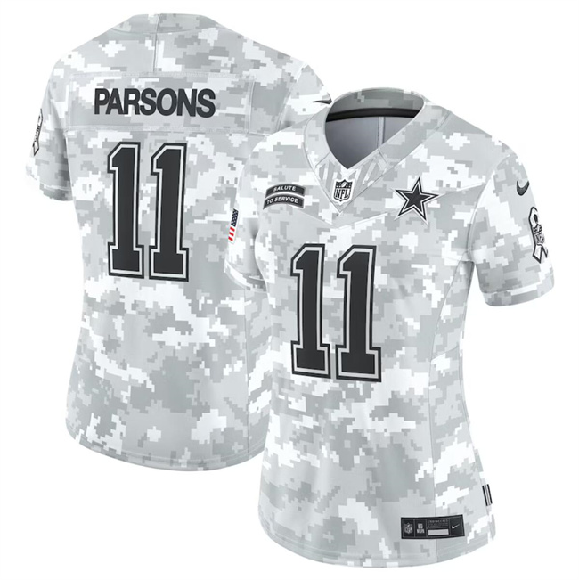 Women's Dallas Cowboys #11 Micah Parsons 2024 F.U.S.E Arctic Camo Salute to Service Limited Stitched Football Jersey(Run Small)