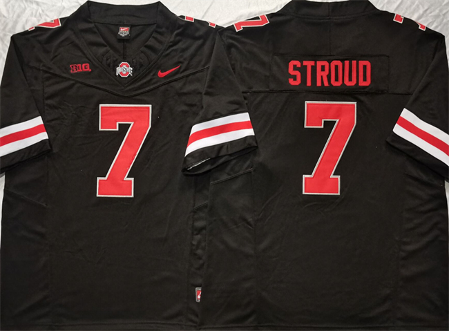 Men's Ohio State Buckeyes #7 C.J. Stroud Black F.U.S.E. Limited College Football Stitched Jersey