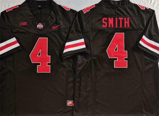 Men's Ohio State Buckeyes #4 Jeremiah Smith Black F.U.S.E. Limited College Football Stitched Jersey