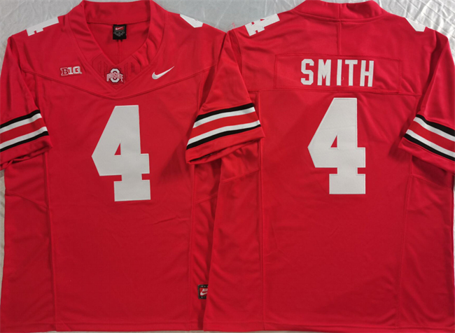 Men's Ohio State Buckeyes #4 Jeremiah Smith Red F.U.S.E. Limited College Football Stitched Jersey