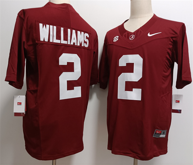 Men's Alabama Crimson Tide #2 Ryan Williams Red F.U.S.E College Football Stitched Jersey