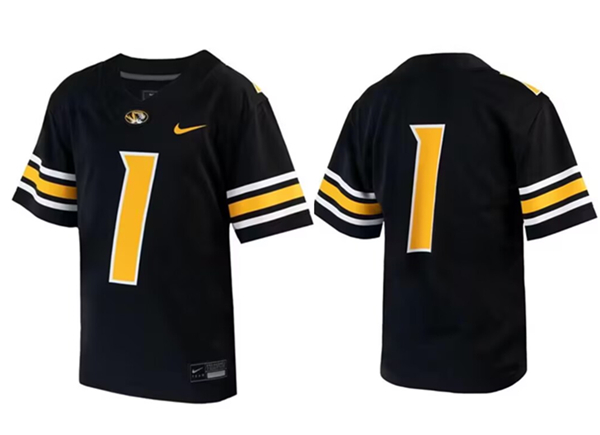 Men's Missouri Tigers #1 Black Stitched NCAA Football Jersey