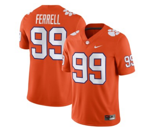 Men's Clemson Tigers #99 Clelin Ferrell Orange Game Jersey