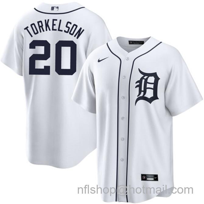 Spencer Torkelson Men's #20 Detroit Tigers Nike Stitched Baseball Jersey White