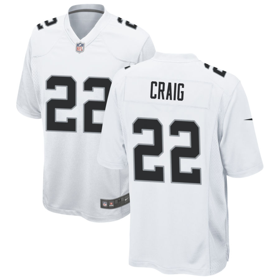 Men's Las Vegas Raiders #22 Roger Craig Nike White Vapor Limited Jersey