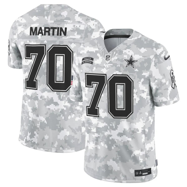 Men's Dallas Cowboys #70 Zack Martin 2024 F.U.S.E Arctic Camo Salute to Service Limited Stitched Football Jersey