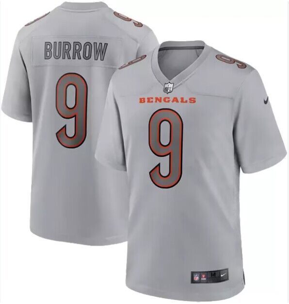 Toddlers Cincinnati Bengals #9 Joe Burrow Gray Atmosphere Fashion Stitched Jersey