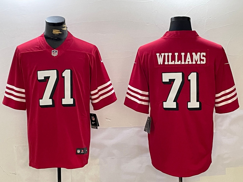 Men's San Francisco 49ers #71 Trent Williams Red Vapor Untouchable Limited Stitched Football Jerseys